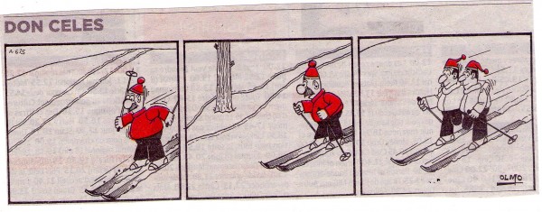 Don Celes esquiando